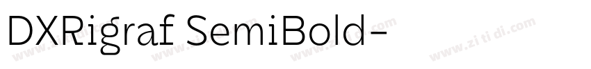DXRigraf SemiBold字体转换
